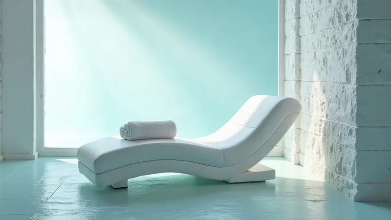 A recliner and folded blanket prepared for a first salt session
